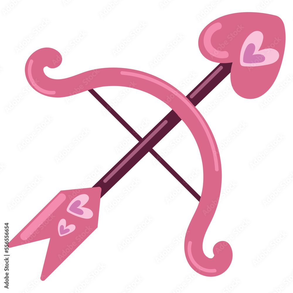 Wall mural bow and arrow valentines day