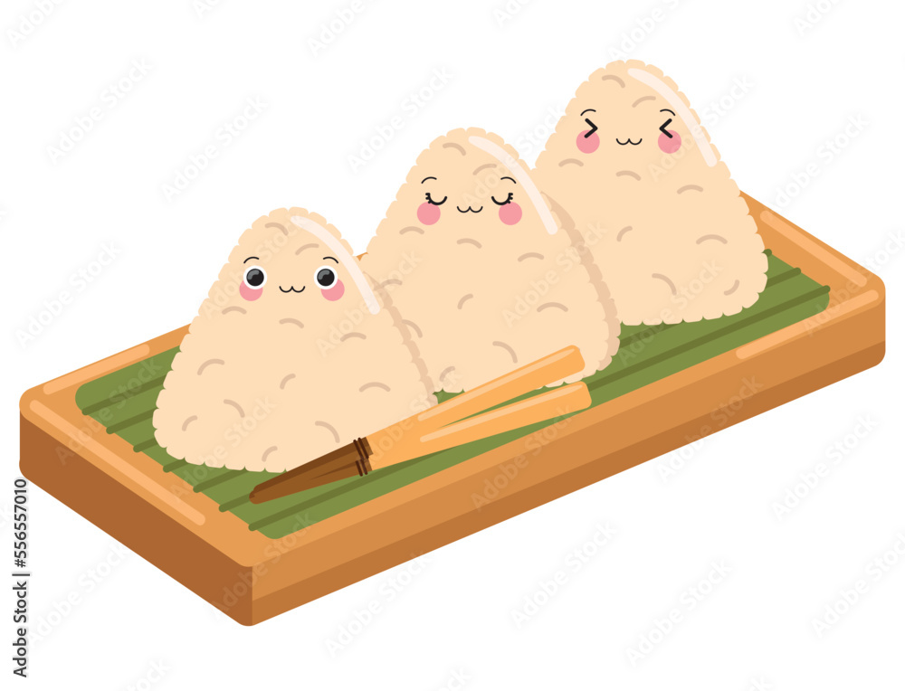 Wall mural cute zongzi kawaii