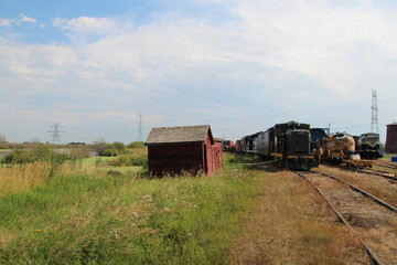 old train in the countryside