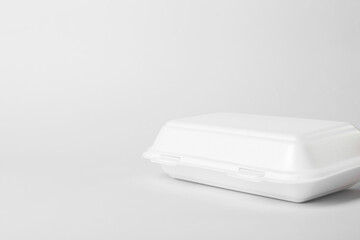 Food container on light background