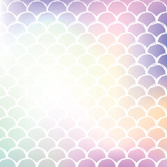 Holographic scale background with gradient mermaid.