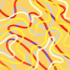Abstract background of yellow, red, white curved lines, modern, minimalist, retro, elegant, office, warm decoration