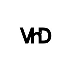 vhd letter initial monogram logo design