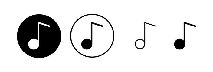 Music icon vector illustration. note music sign and symbol