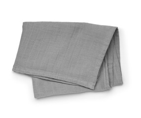 Fototapeta na wymiar Grey napkin isolated on white background