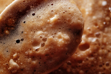 Mixture of coconut powder on cola drink