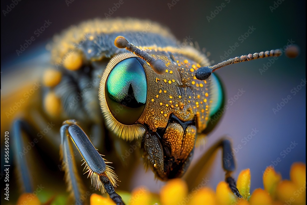 Wall mural close up of a fly