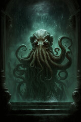 Giant tentacled beast from the deep ocean
