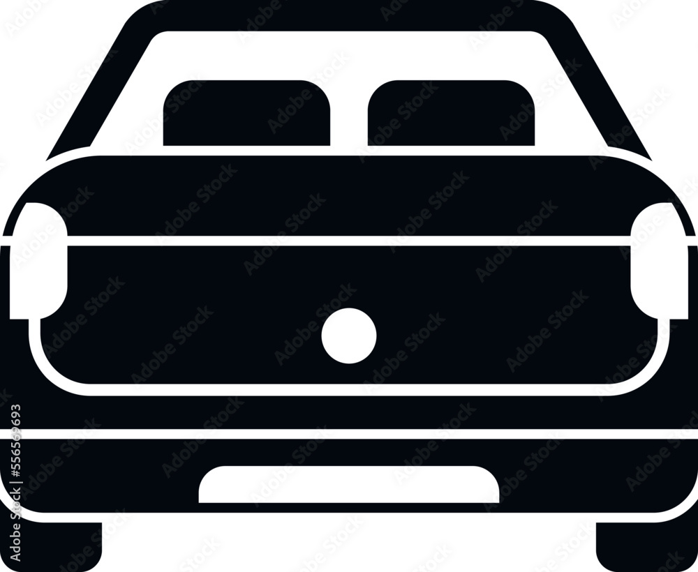 Poster baggage trunk icon simple vector. open vehicle. suitcase side