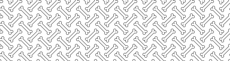 hand drawn bones seamless pattern