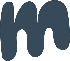 Abstract shape m illustration