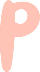 Abstract shape p illustration