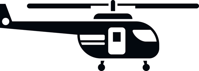 Rescue helicopter transport icon simple vector. Air guard. Sky search