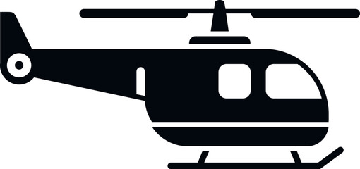 Apache rescue helicopter icon simple vector. Aerial guard. Chopper transport