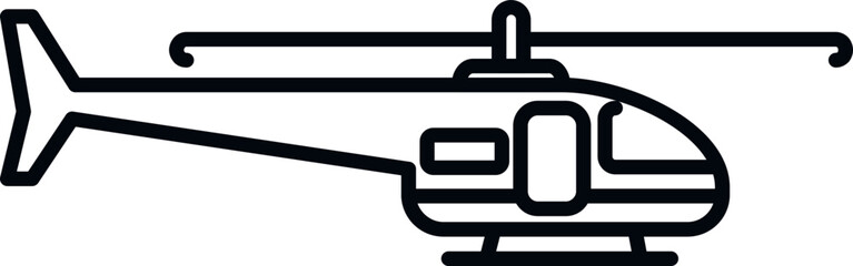 Flight rescue helicopter icon outline vector. Air transport. Safety ship