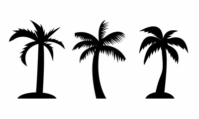Coconut tree icon template illustration. Stock vector.