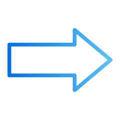 Fototapeta premium right arrow gradient icon