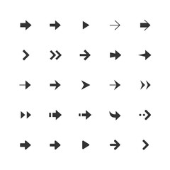 矢印のアイコンセット（黒）