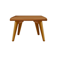 top wood table cartoon. top wood table sign. isolated symbol vector illustration