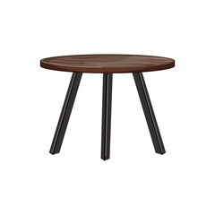 brown wood table cartoon. brown wood table sign. isolated symbol vector illustration