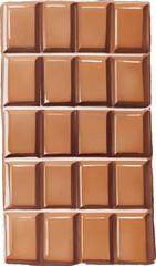 chocolate bar hand drawn with watercolor painting style illustration