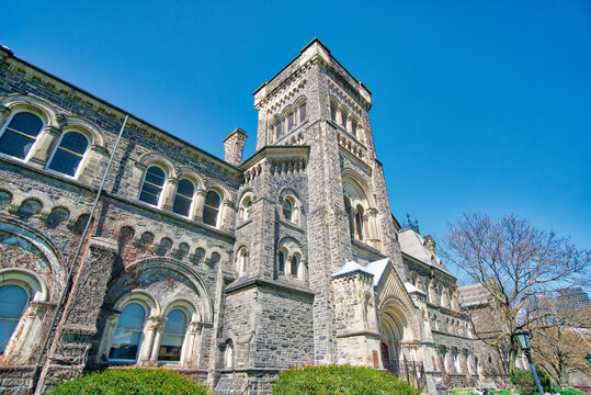 Toronto, Canada-5 May, 2019: Old Toronto University Campus and buildings located in city downtown area