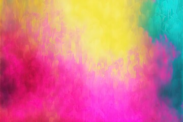 bright Colorful pink, yellow and turquoise gradient noisy grain generative ai  background texture