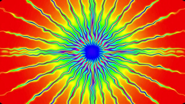 Psychedelic Trippy Colorful Sun Background