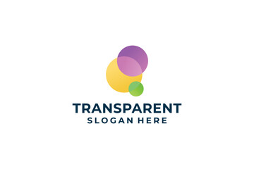Fototapeta na wymiar Transparent abstract logo design concept
