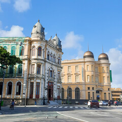 Obraz premium View of Marco Zero Square at Ancient Recife district - Recife, Pernambuco, Brazil
