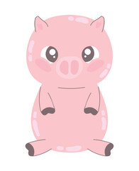 Obraz na płótnie Canvas pig cute animal