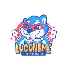 wolf mascot gaming logo design