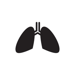 Lungs icon vector logo design template