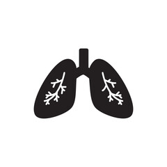 Lungs icon vector logo design template