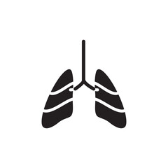 Lungs icon vector logo design template