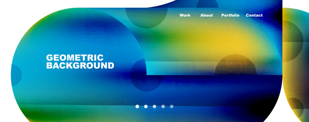 Circle, round elements and lines geometric abstract background. Vector Illustration For Wallpaper, Banner, Background, Card, Book Illustration, landing page