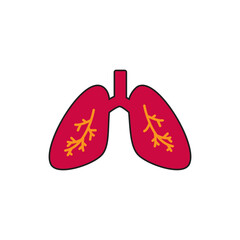 Lungs icon vector logo design template