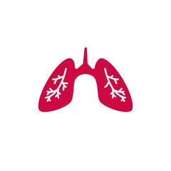 Lungs icon vector logo design template