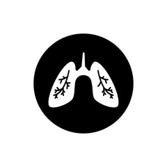 Lungs icon vector logo design template