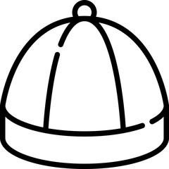 Chinese traditional hat Outline icon.