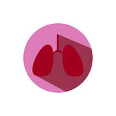 Lungs icon vector logo design template