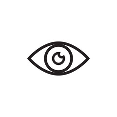 Eye icon vector logo design illustration