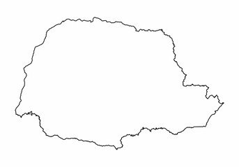 Obraz premium Parana State outline map