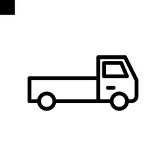 pickup truck icon line style vector