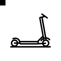 electrict modern kick scooter icon line style vector