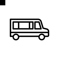 van icon line style vector