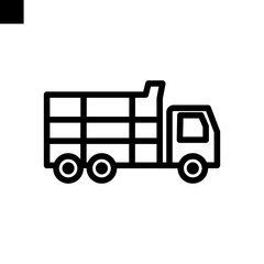 truck icon line style vector