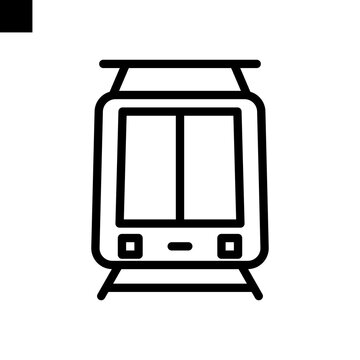 recommend clip art: tram icon line style vector