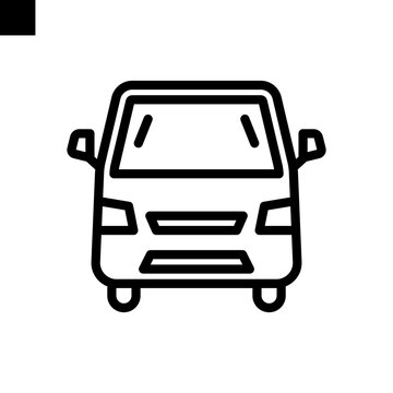 car icon line style vector