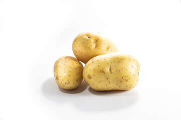 potatoes isolated on white